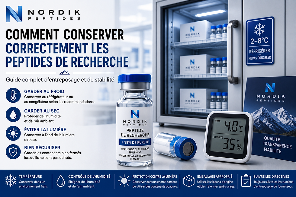 Comment conserver les peptides de recherche | Guide complet | Nordik Peptides