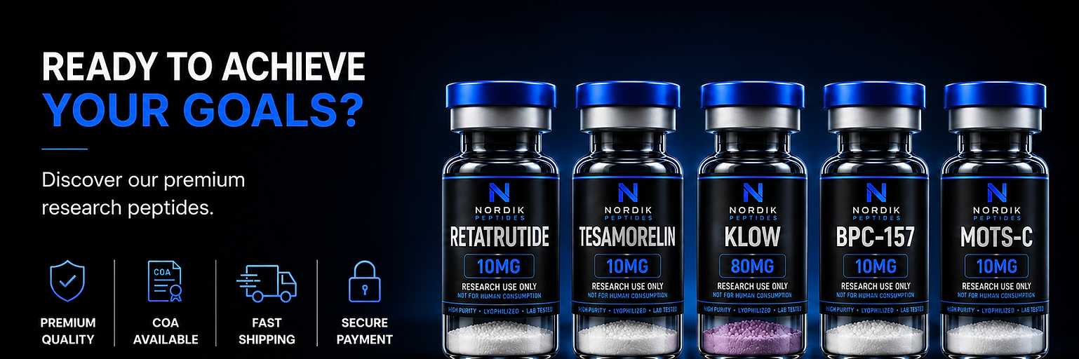 Nordik Peptides range of high-quality research peptides available throughout Canada.