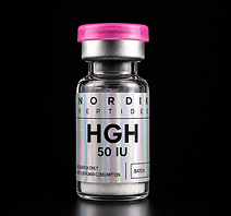 Case premium effet marbre Nordik Peptides conçue pour le rangement et la protection des fioles de recherche.