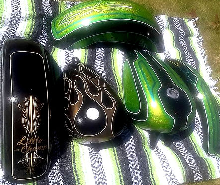 green candy hand pinstriping