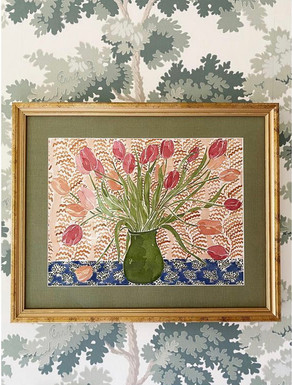 Floral Water Color Tulip Antique Frame image2.jpeg