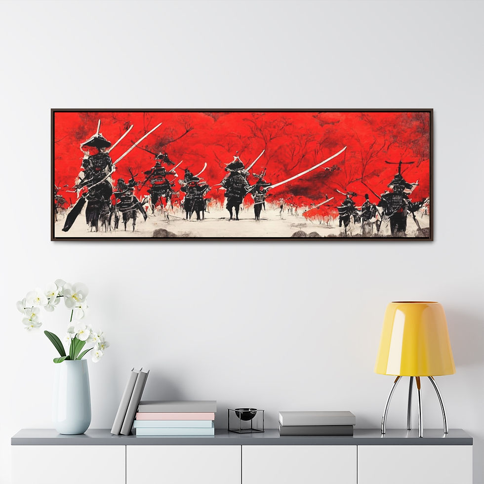 Thumbnail: Samurai In Red Canvas Print