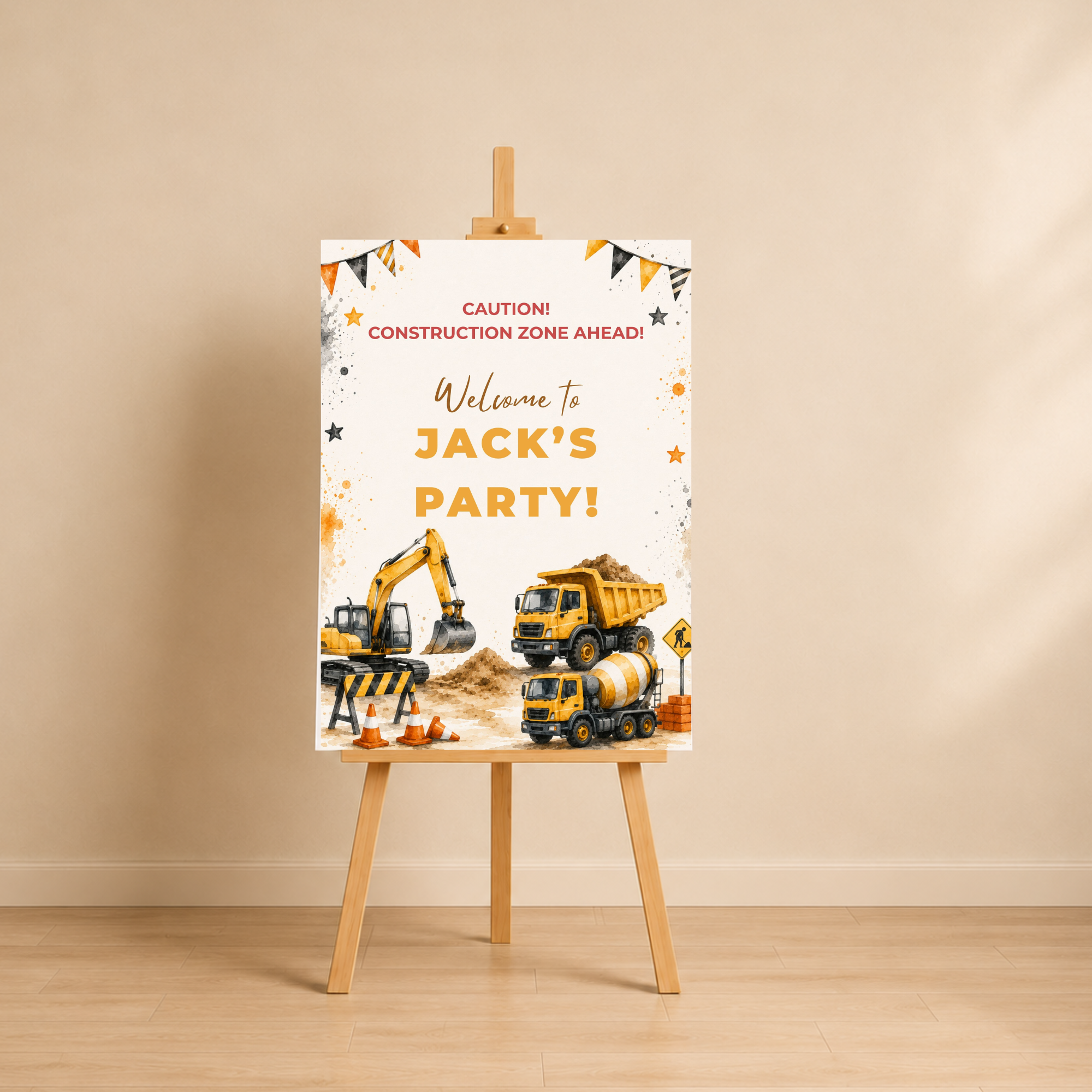 Construction Party - Welcome Sign