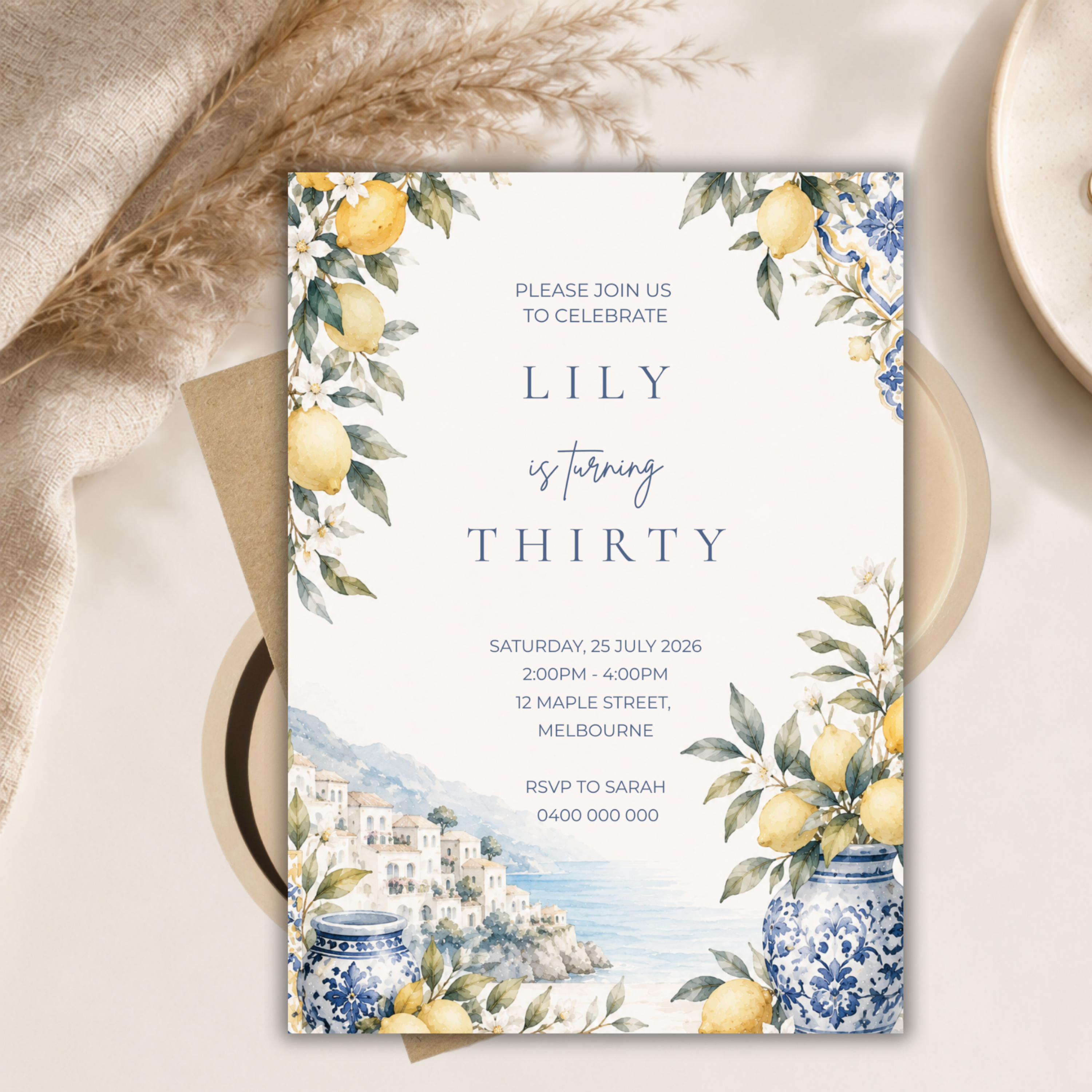 Birthday Invite - Amalfi Coast