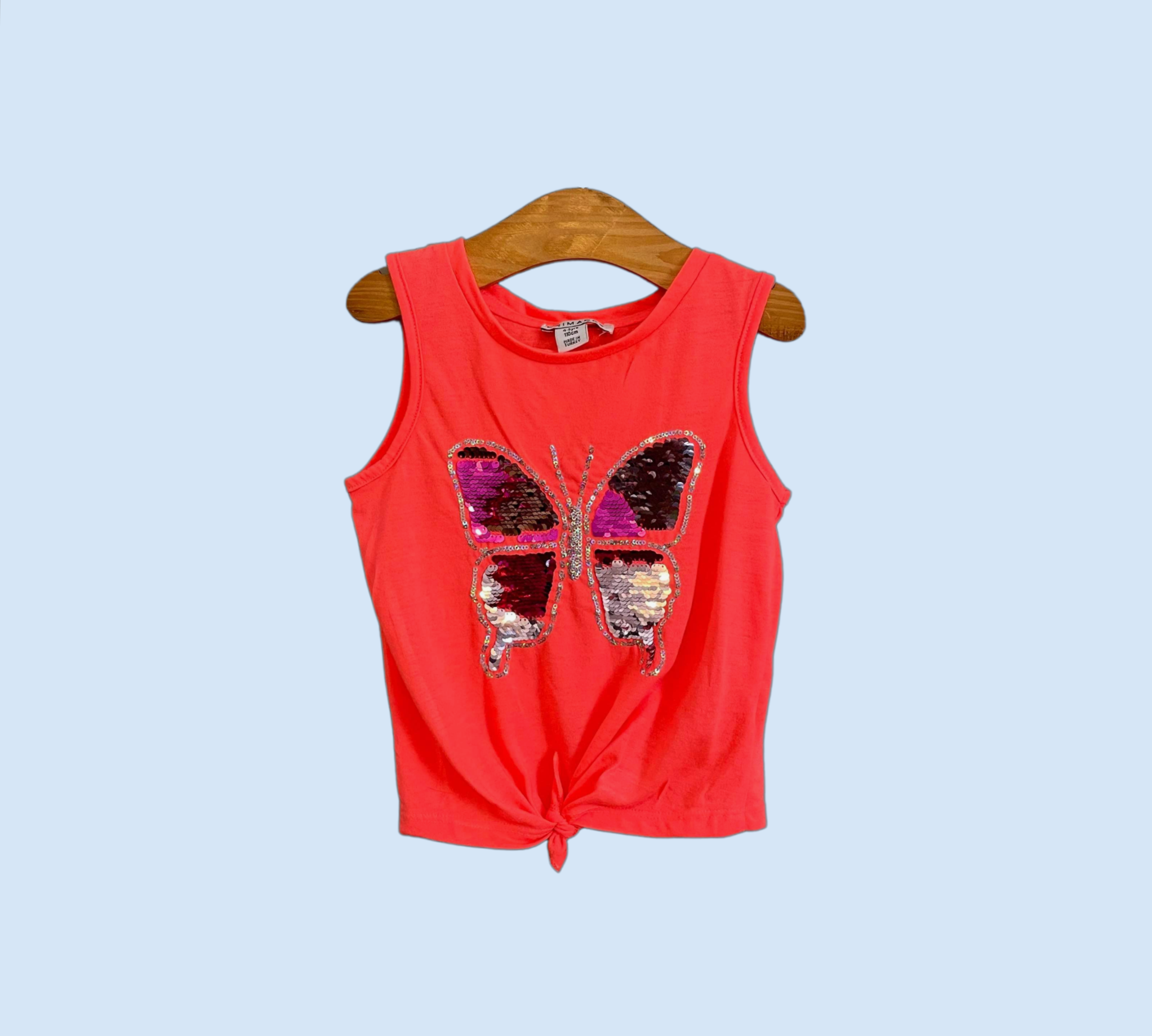 INFANT 4-5 Primark sequinned butterfly t-shirt EUC