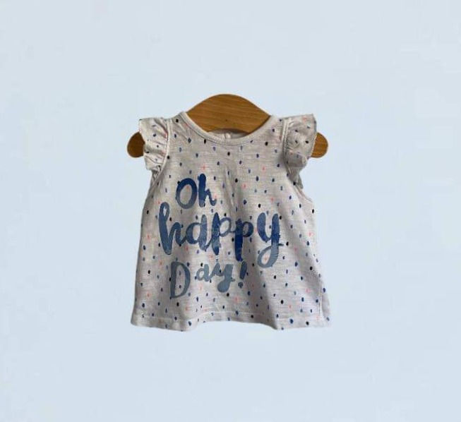 BABY 3-6 F&F 'Oh Happy Day' t-shirt EUC