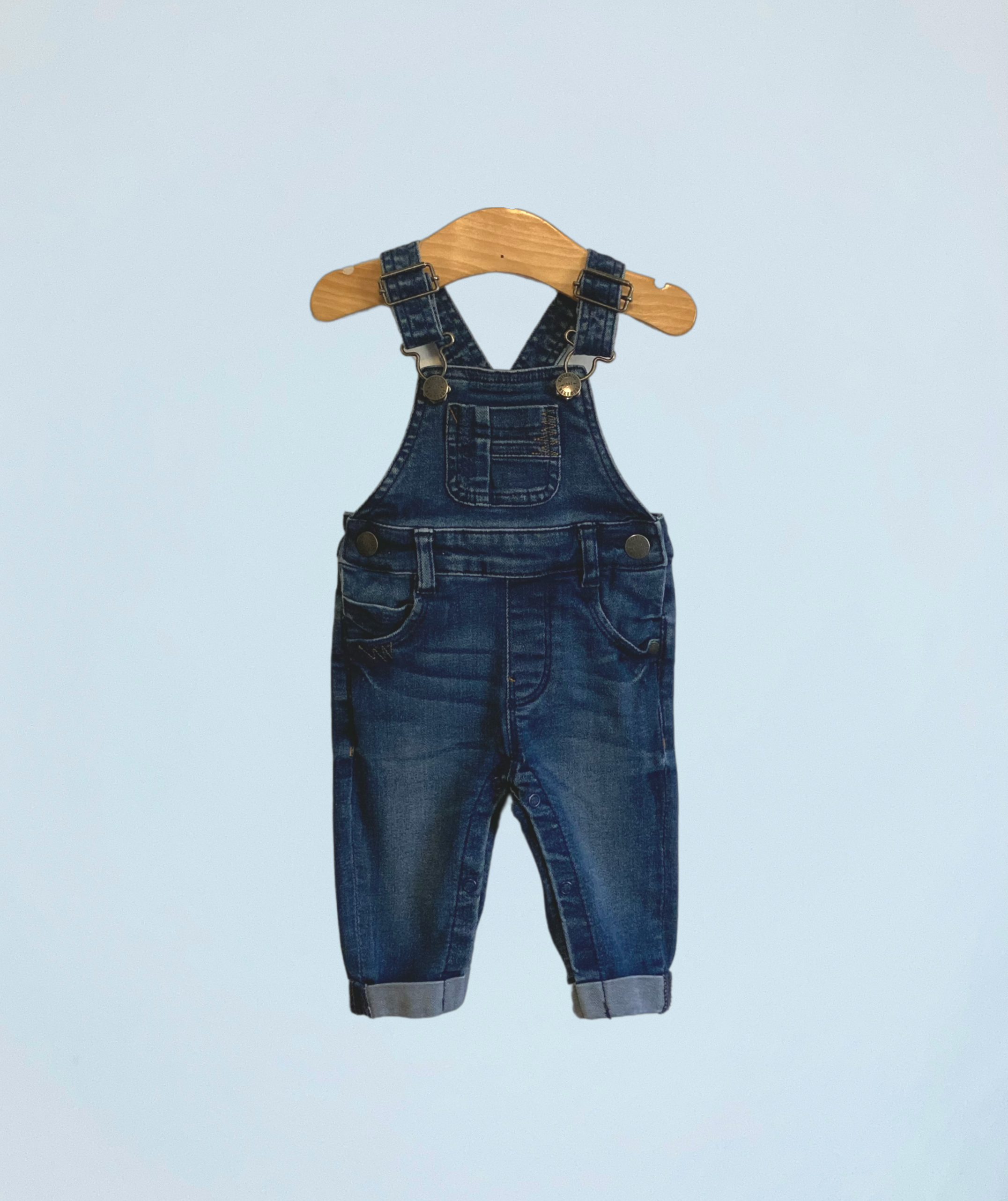 BABY 3-6 Next denim dungarees EUC