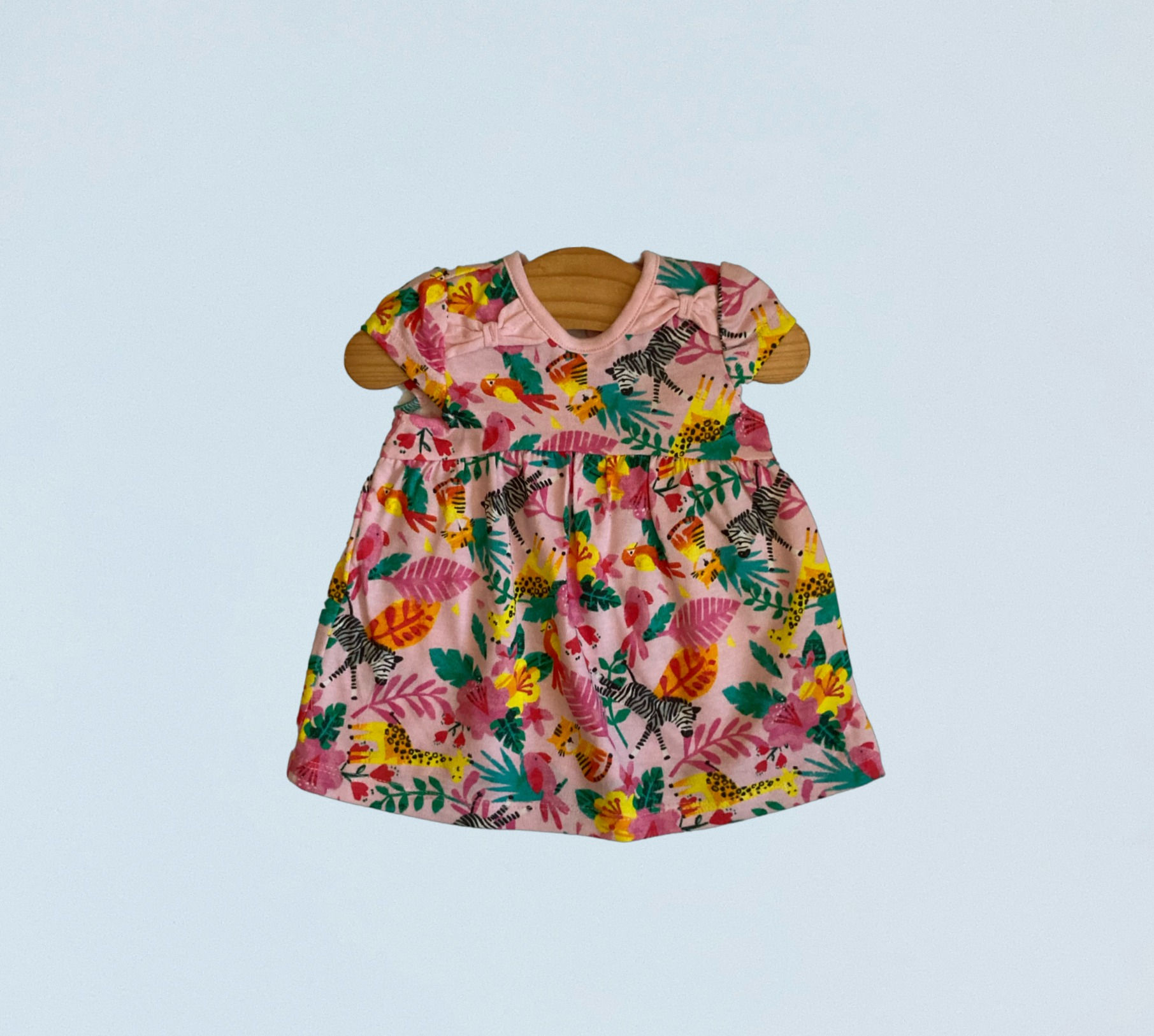 BABY newborn - 1 mth George animal print cotton jersey dress BNWT