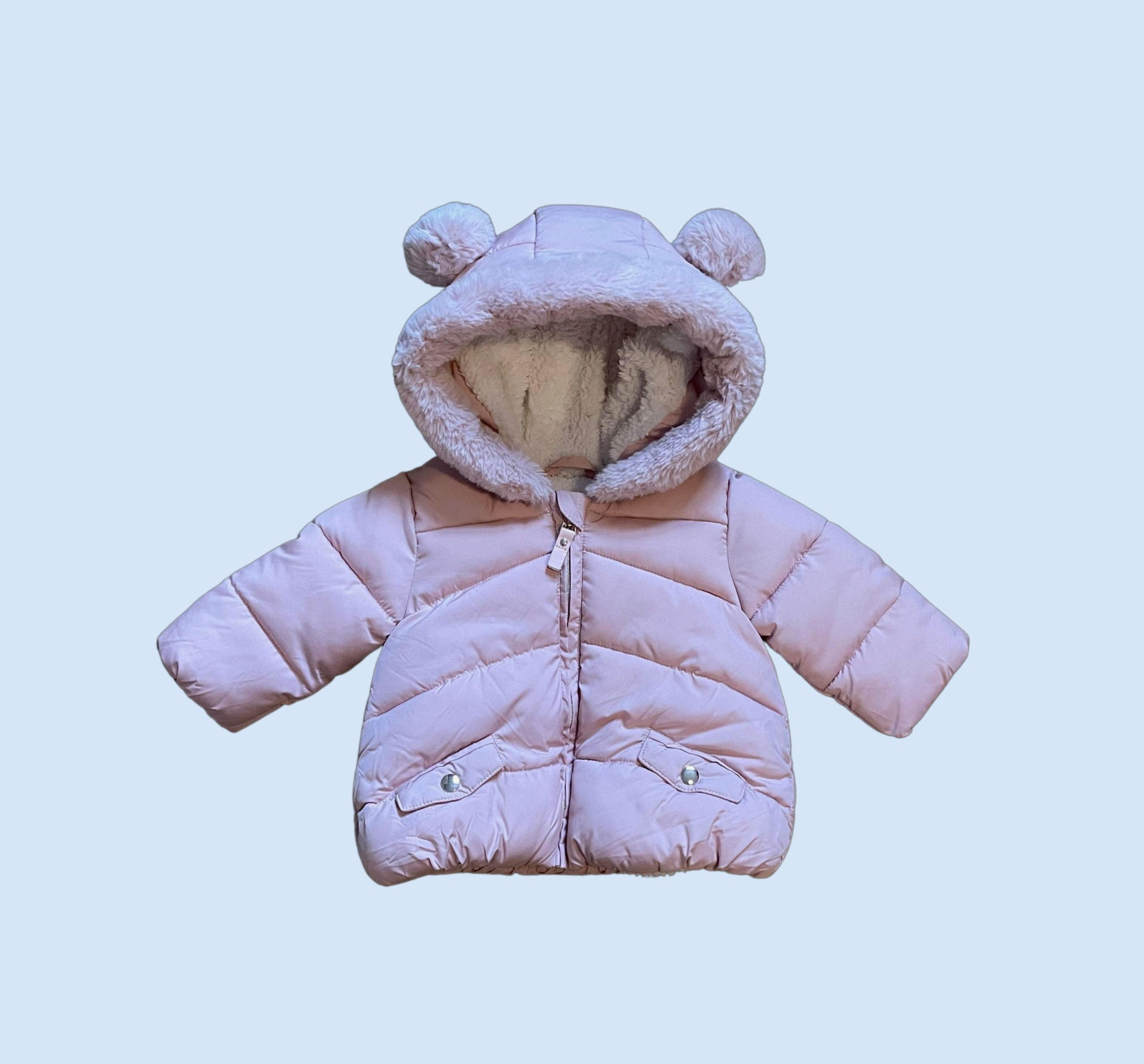 age 0-3 months dusky pink padded coat
