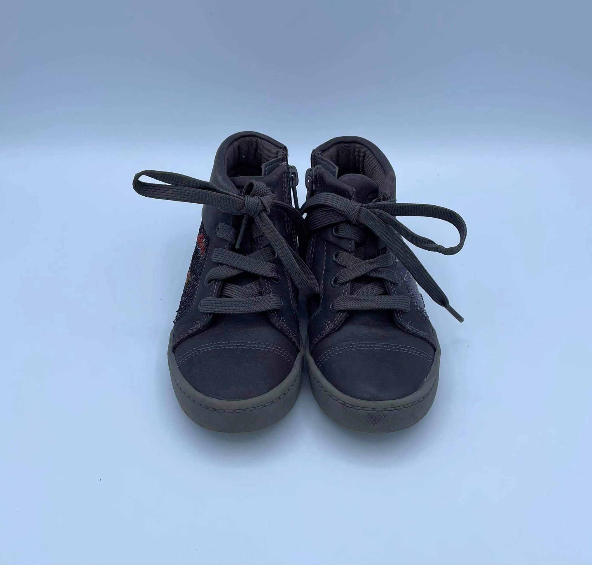 INFANT SIZE 10G Clarks high-top sequinned trainers EUC