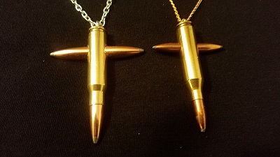 Thumbnail: Ammo Bullet Cross Necklace 243 / 30 caliber