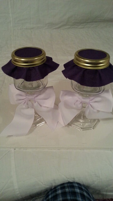 Thumbnail: Purple Top Personalized Decorative Candle Jar Sets. Group 2. Choice of B