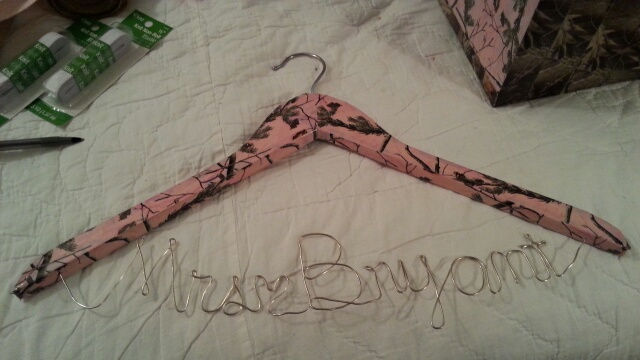 Thumbnail: Personalized Bride & BridesMaids Wedding Dress Hangers. Choose any color/design.