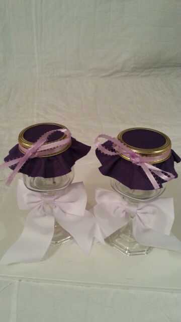 Thumbnail: Purple Top Personalized Decorative Candle Jar Sets. Group 2. Choice of B