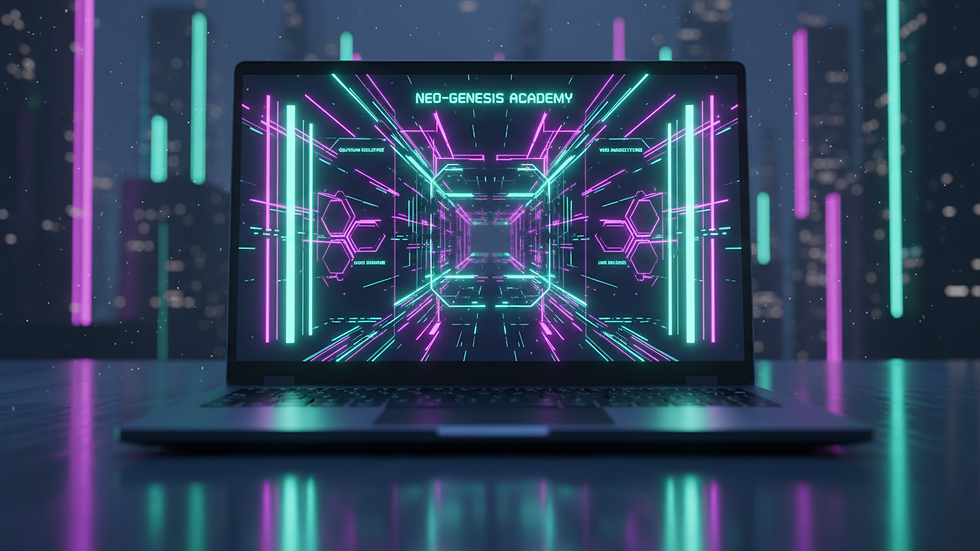 Eye-level view of a laptop with an online course dashboard