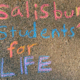 Salisbury Students for Life chalk messages