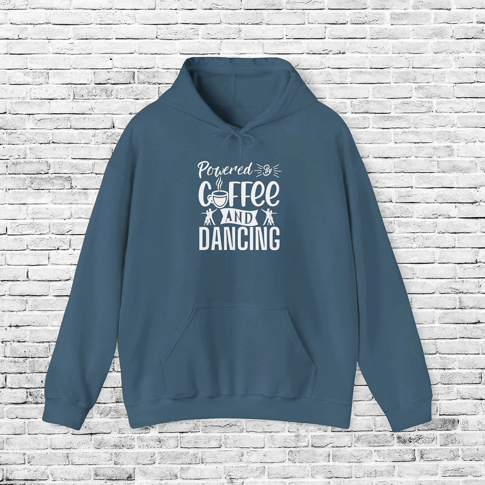 Thumbnail: Heavy Blend™ Hooded Sweatshirt - Powered by Coffee and Dancing