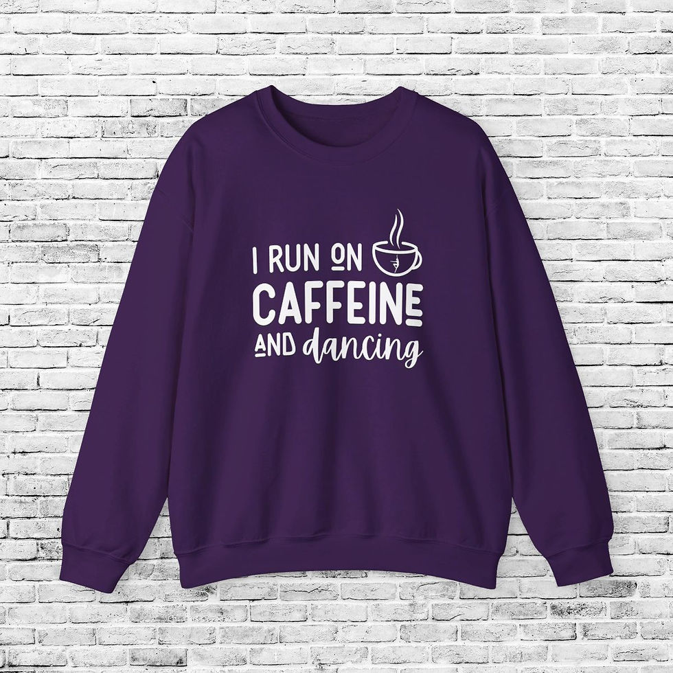 Thumbnail: Unisex Heavy Blend™ Crewneck Sweatshirt - I run on Caffeine and Dancing