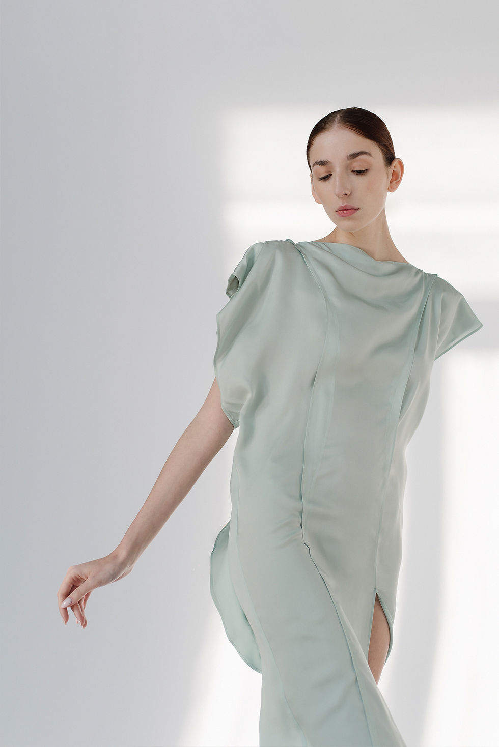 Thumbnail: Zero Waste WINGS dress in pure Silk