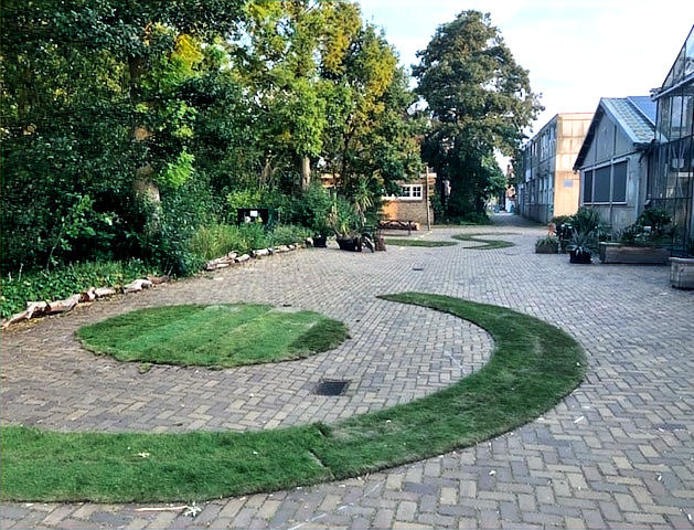 Biophilic design op het Marktplein in de Kweektuin