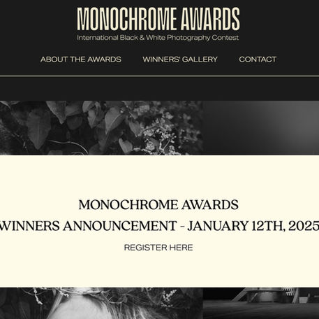 Judge selected for the Monochrome Awards 2024 | International Black and White Photography Contest