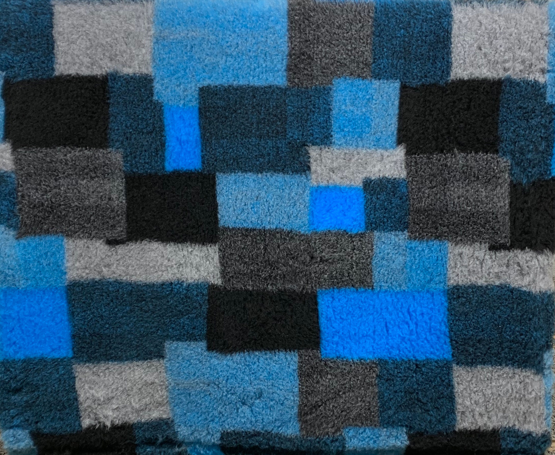 3mt x 75cm Clearance Roll - Teal Patchwork Rubberback