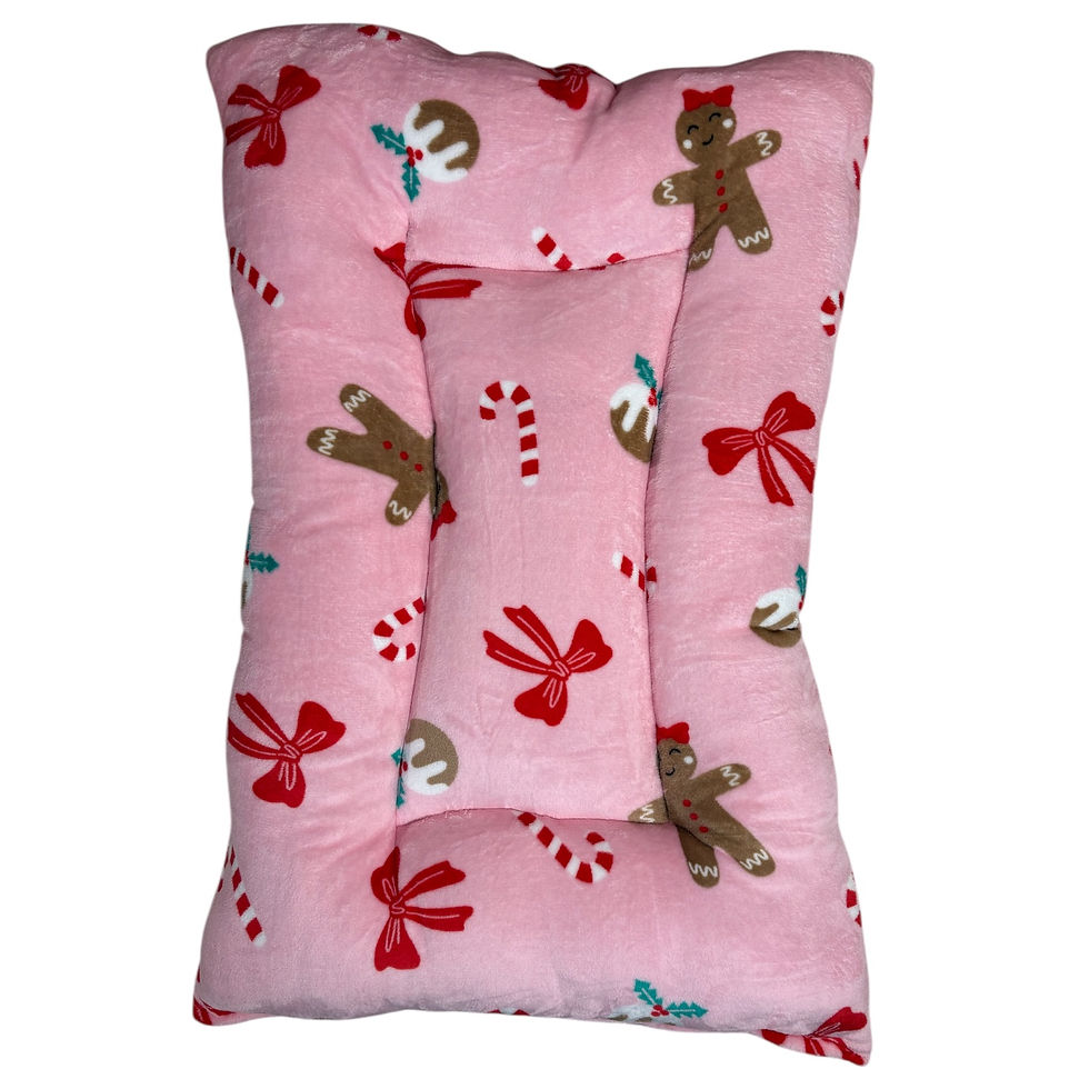 XL Duvet Cuddlesoft Cushion (39x28inch) -Christmas Pink Gingerbread