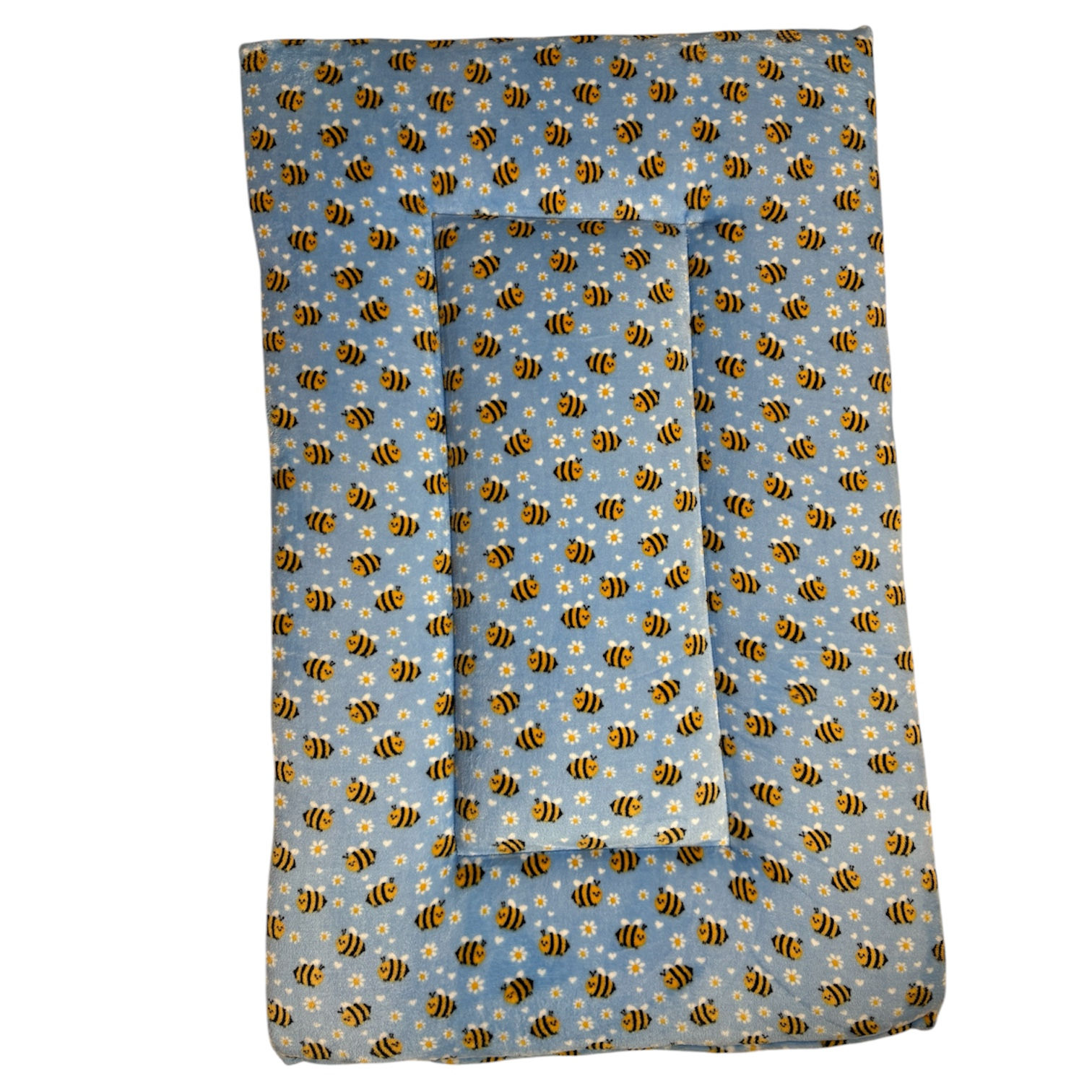 Extra Large Cuddlesoft Cushion (42x27inch) - Blue Bees