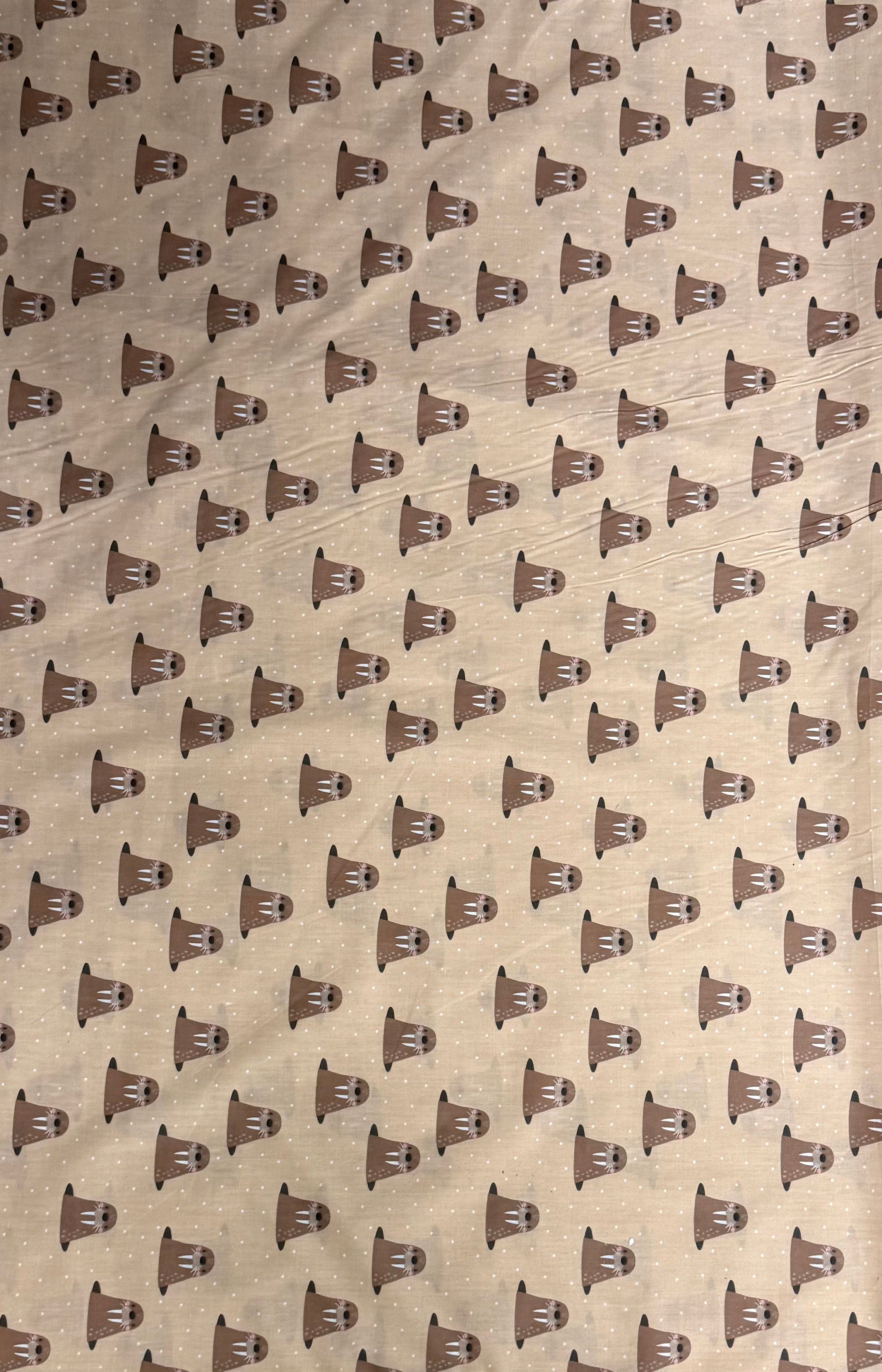 Cool Cotton Cushion - Walruses - Beige