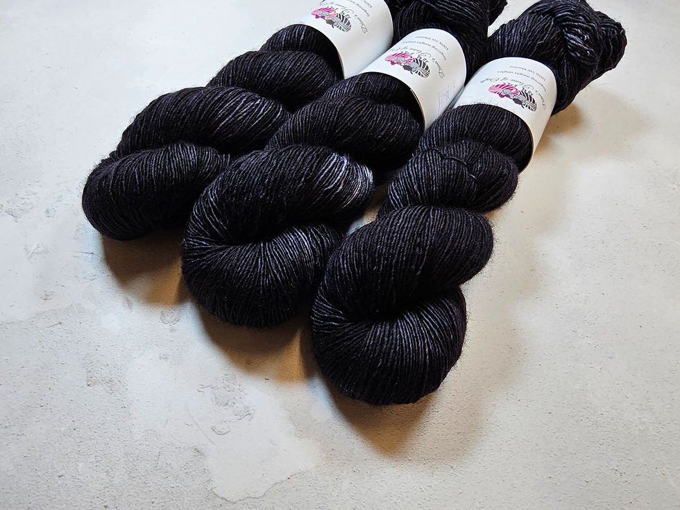 Sīktēls: SW Merino singles, fingering weight, 100 g, CHARCOAL