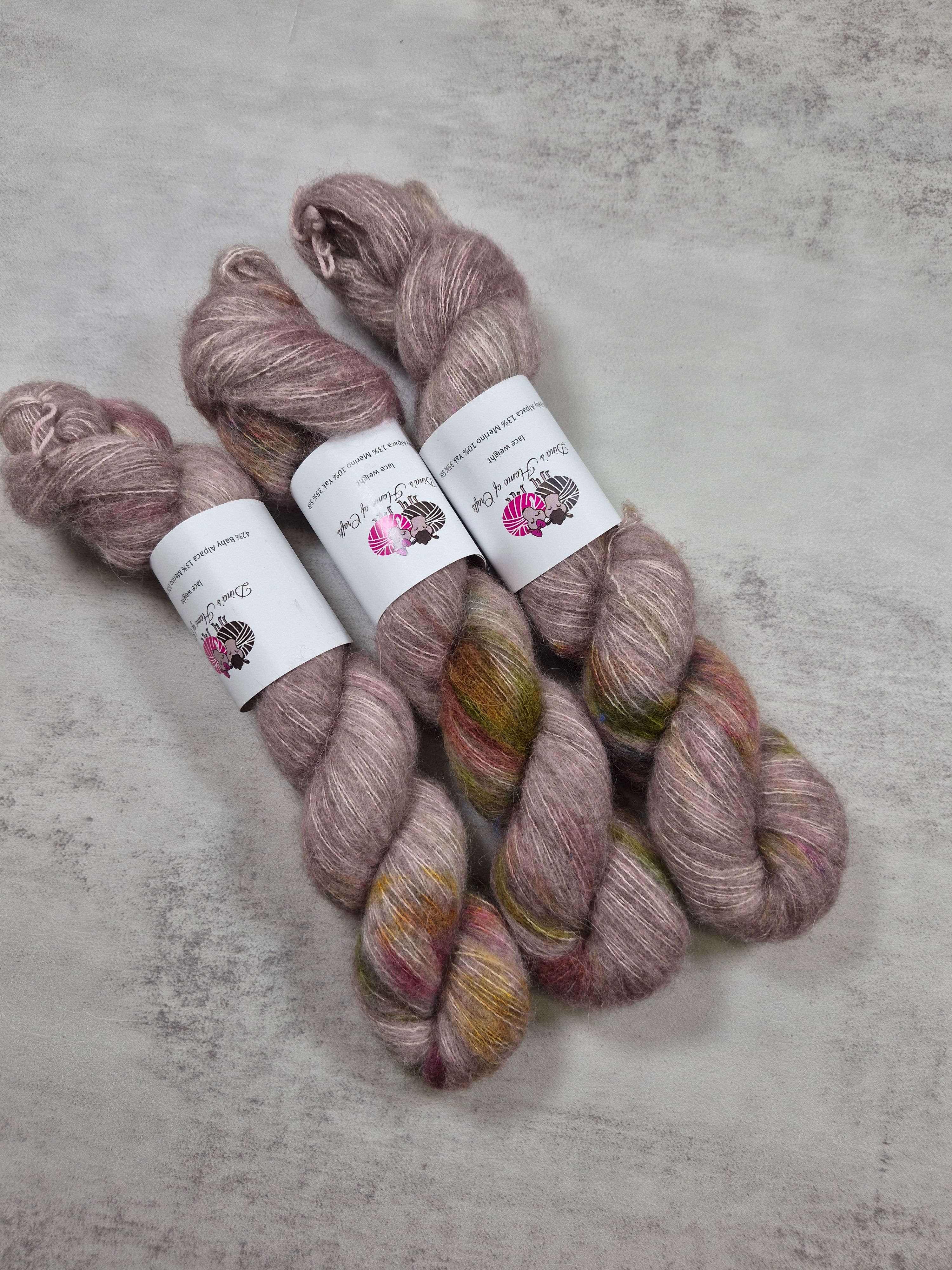 Yak Cloud yarn, Lace weight, 50 g, BOUQUET