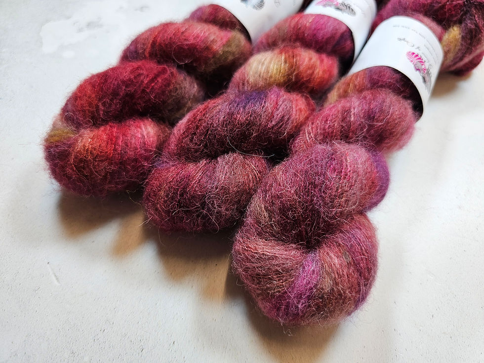 Miniature : Yak Cloud yarn, Lace weight, 50 g, MULLED MOMENTS