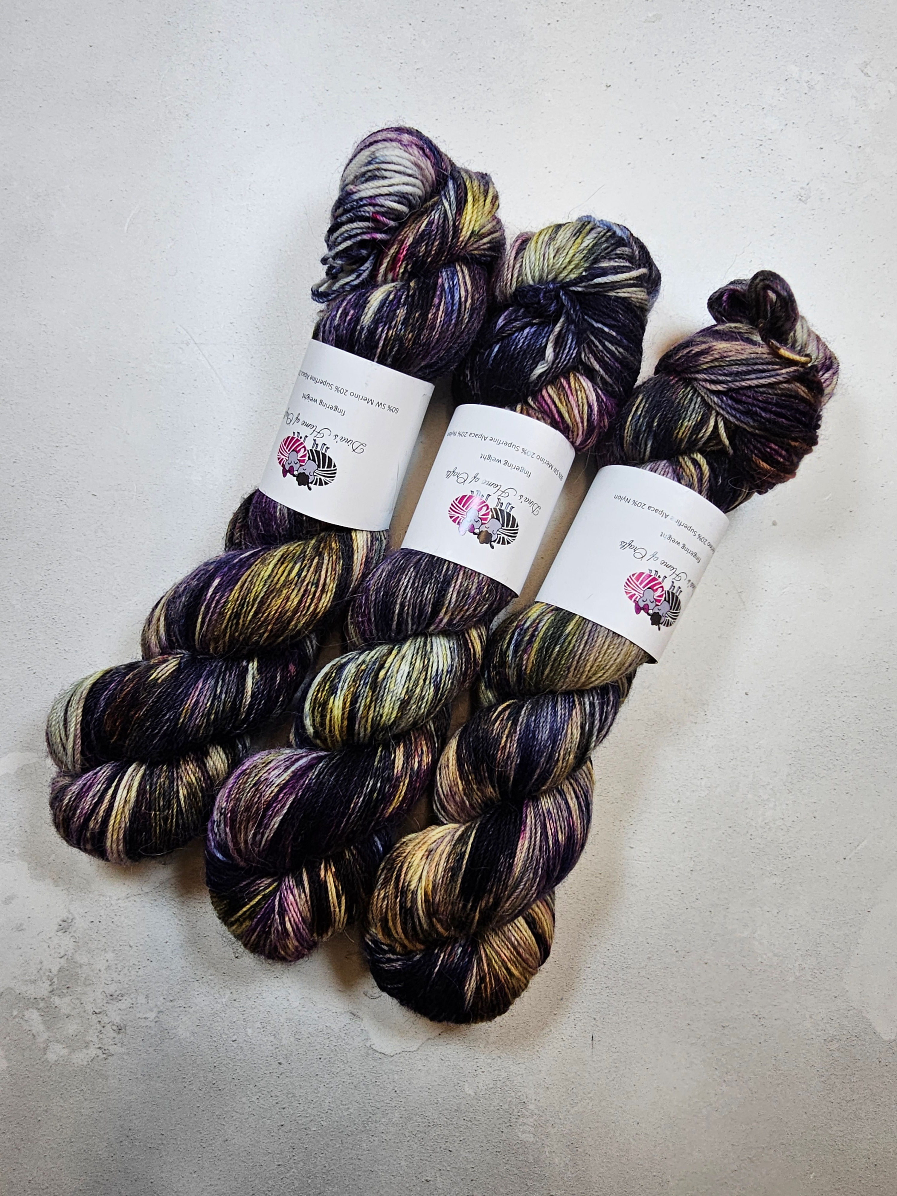 SW Merino Alpaca Nylon yarn, fingering weight, 100 g, WILD REVERIE