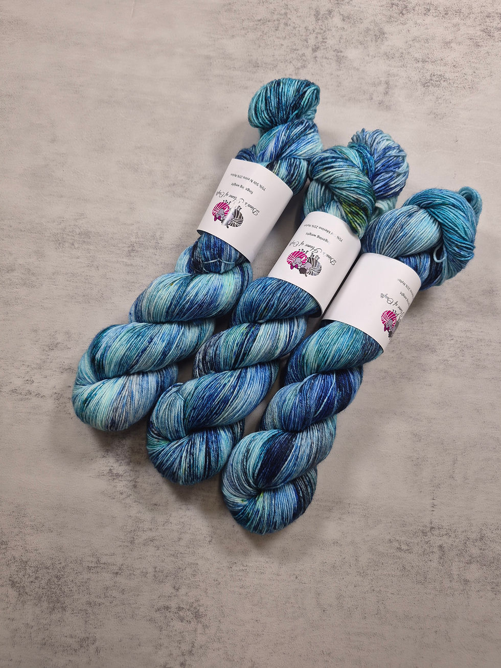 Миниатюра: SW Merino Nylon yarn, 4-ply, Fingering weight, 100 g, AEGEAN DAYDREAM