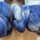 Miniaturbild: Cormo roving, wool top, 100 g, DARKEST DEPTHS