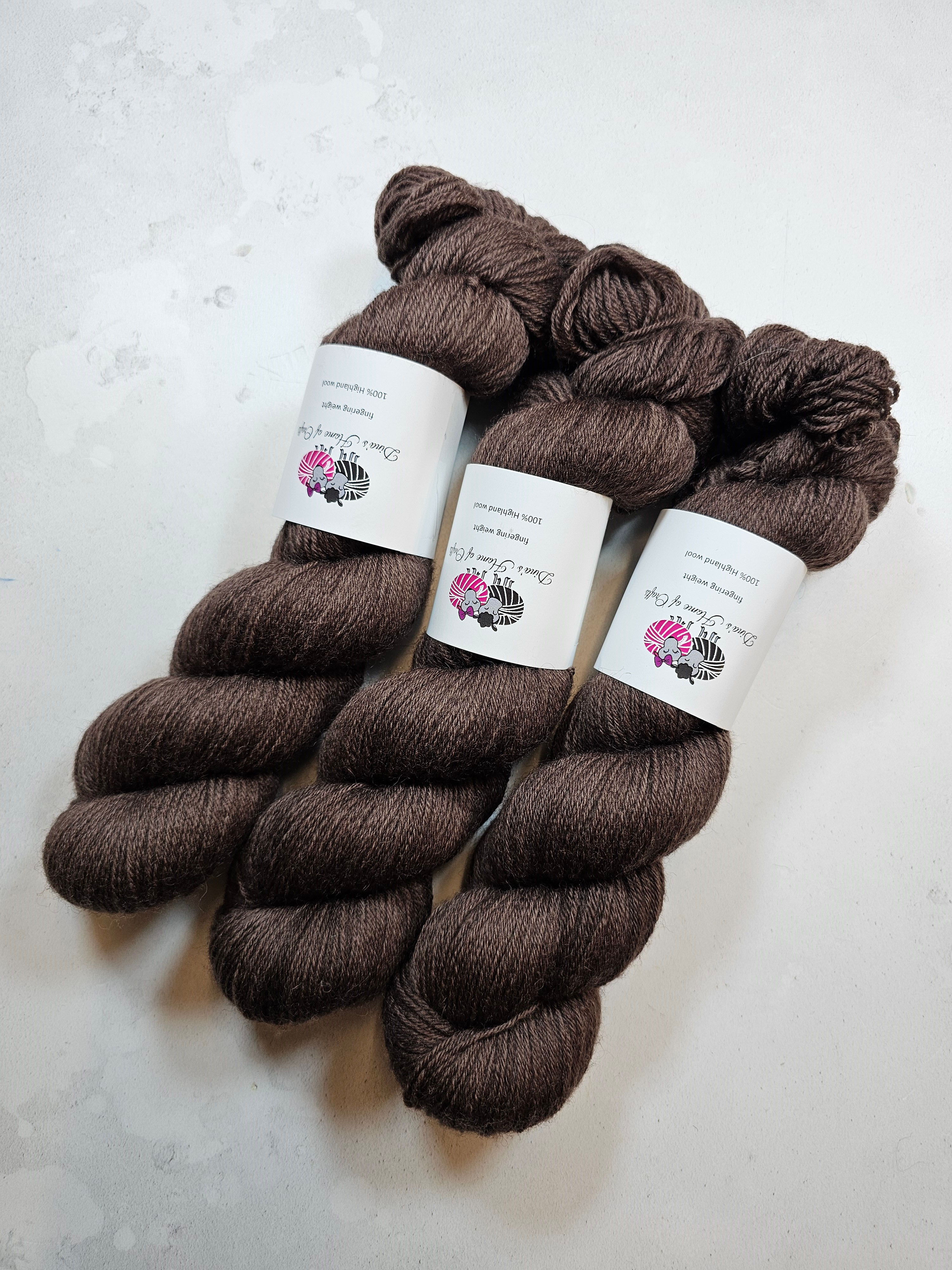 Highland wool yarn, 4-ply, Fingering weight, 100 g, TEDDY