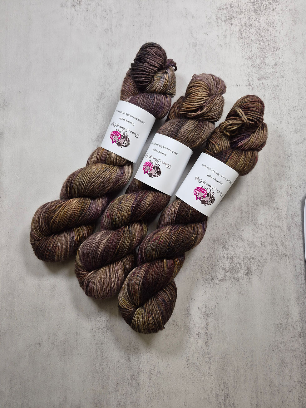 Миниатюра: Yak, SW Merino,Nylon fingering weight yarn, 100 g, FADED LOVE LETTER