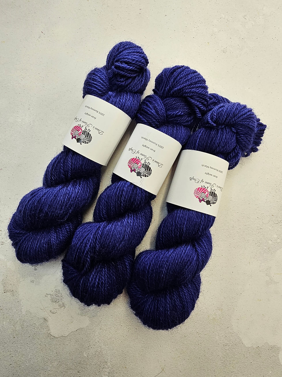 Миниатюра: Romney yarn, Aran weight, 100g, MIDNIGHT BLUE