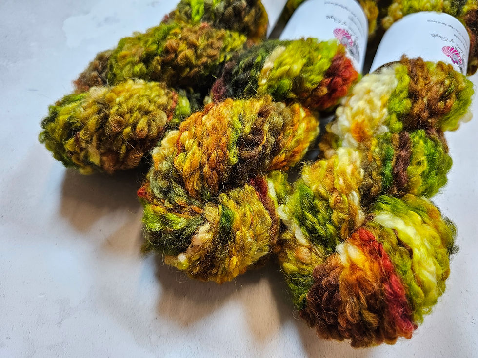 Миниатюра: Alpaca / highland wool yarn, Chunky weight, 100g, TURNING LEAVES