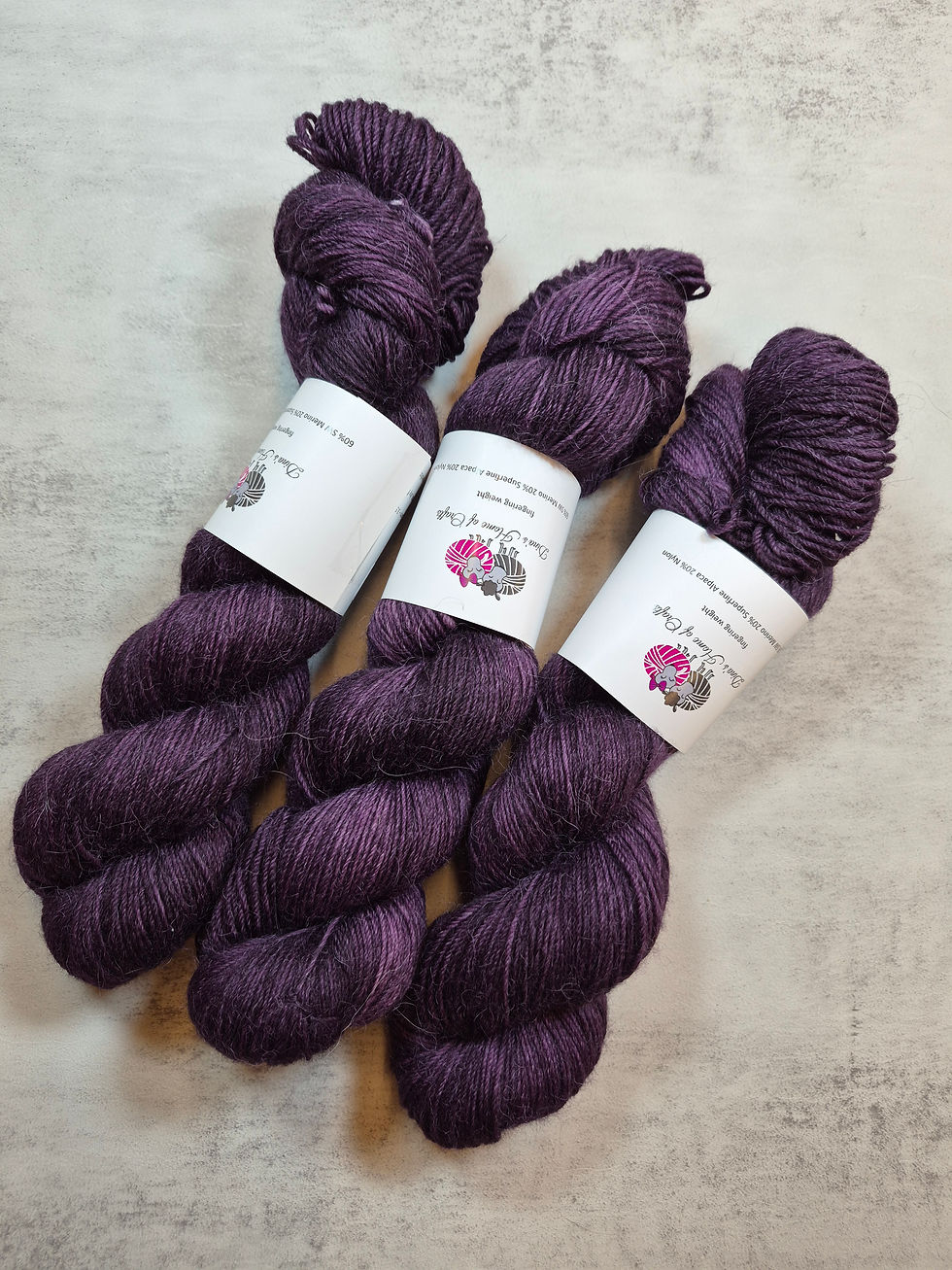 Miniaturbild: SW Merino Alpaca Nylon yarn, fingering weight, 100 g, WINE
