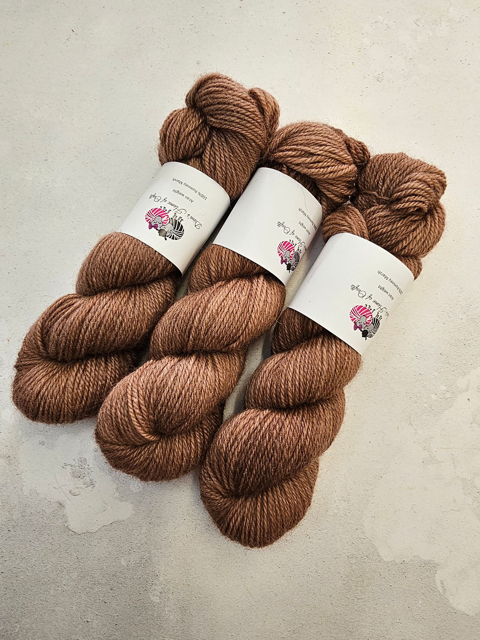 Romney yarn, Aran weight, 100g, MINK