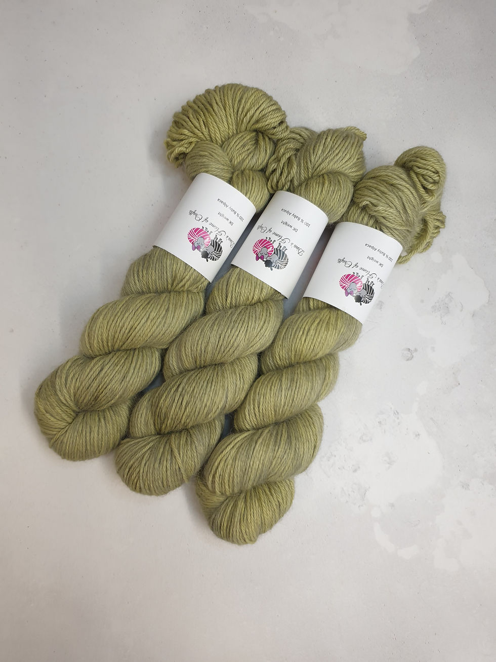 Thumbnail: Baby Alpaca yarn, DK weight, 100 g, LICHEN