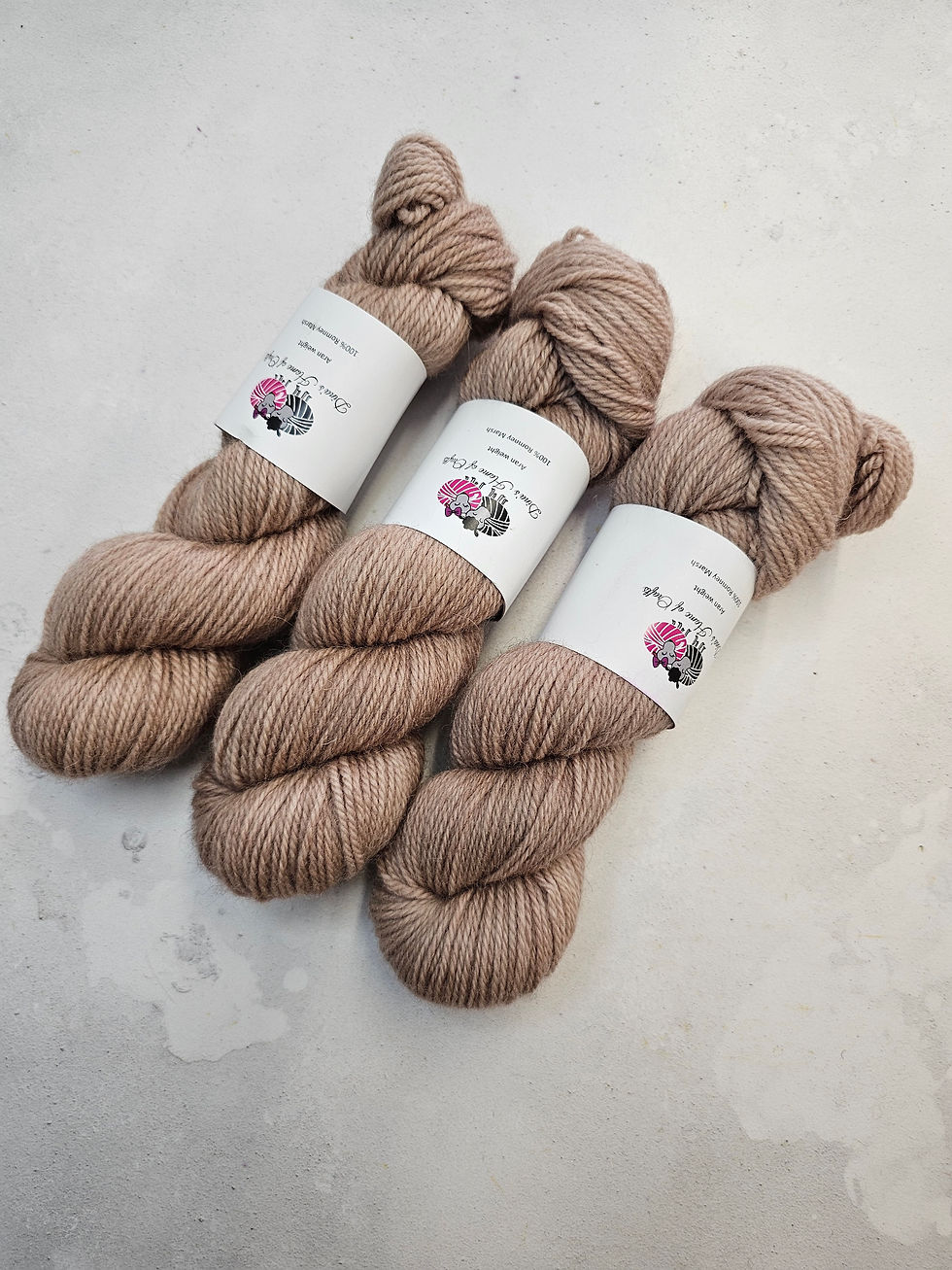 Миниатюра: Romney yarn, Aran weight, 100g, SHIITAKE