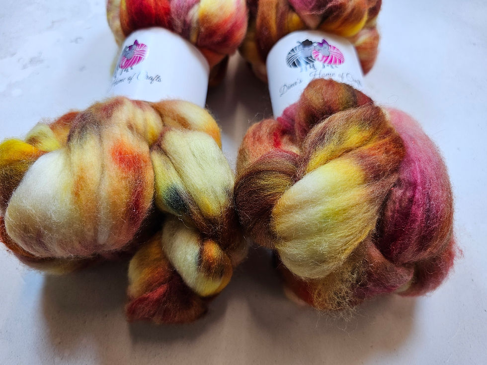 Thumbnail: Merino Cashmere roving, wool top, 100 g, AUTUMN PROMISE