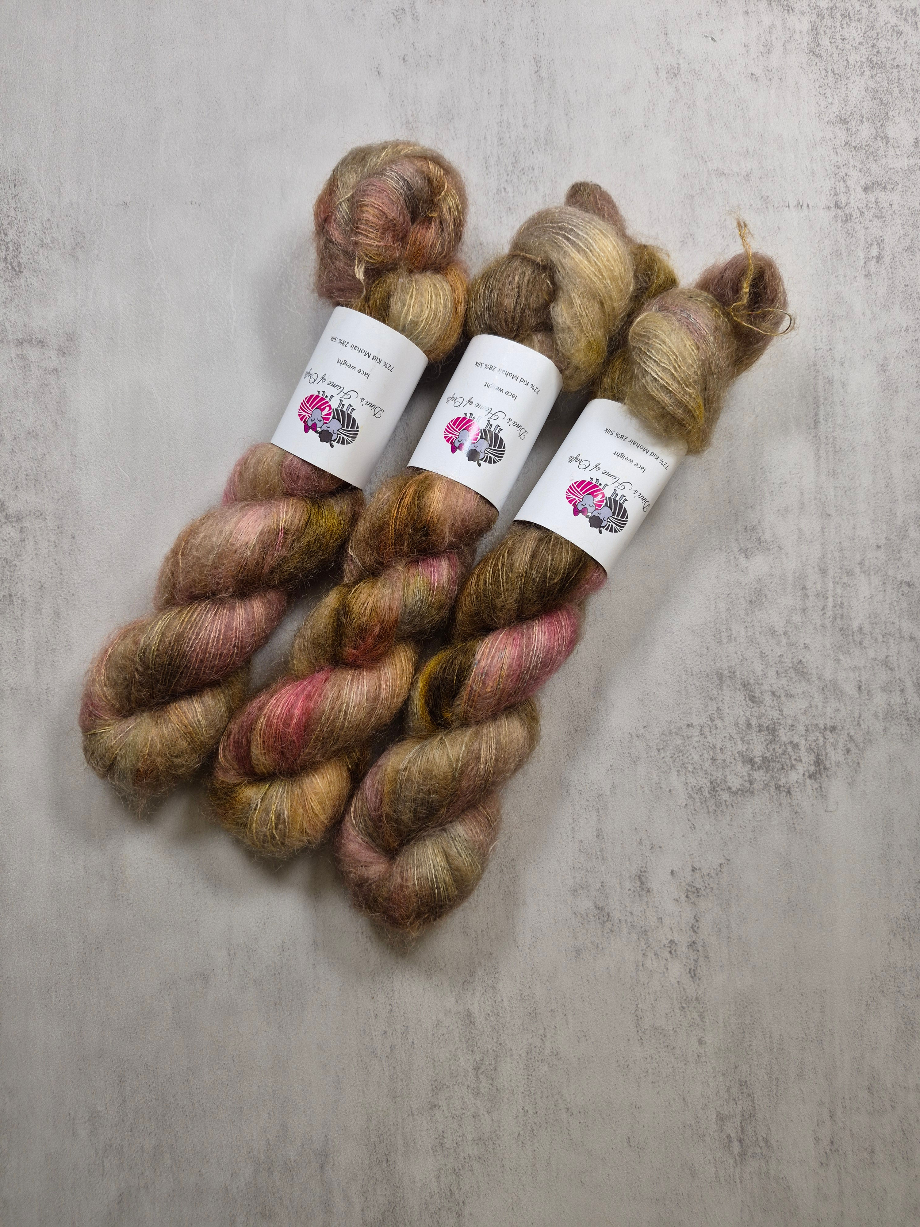 Kid Mohair Silk yarn, Lace weight, 50 g, TAKE IT SLOW