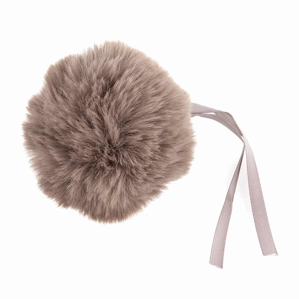Faux Fur POM POMS, 11cm, MINK