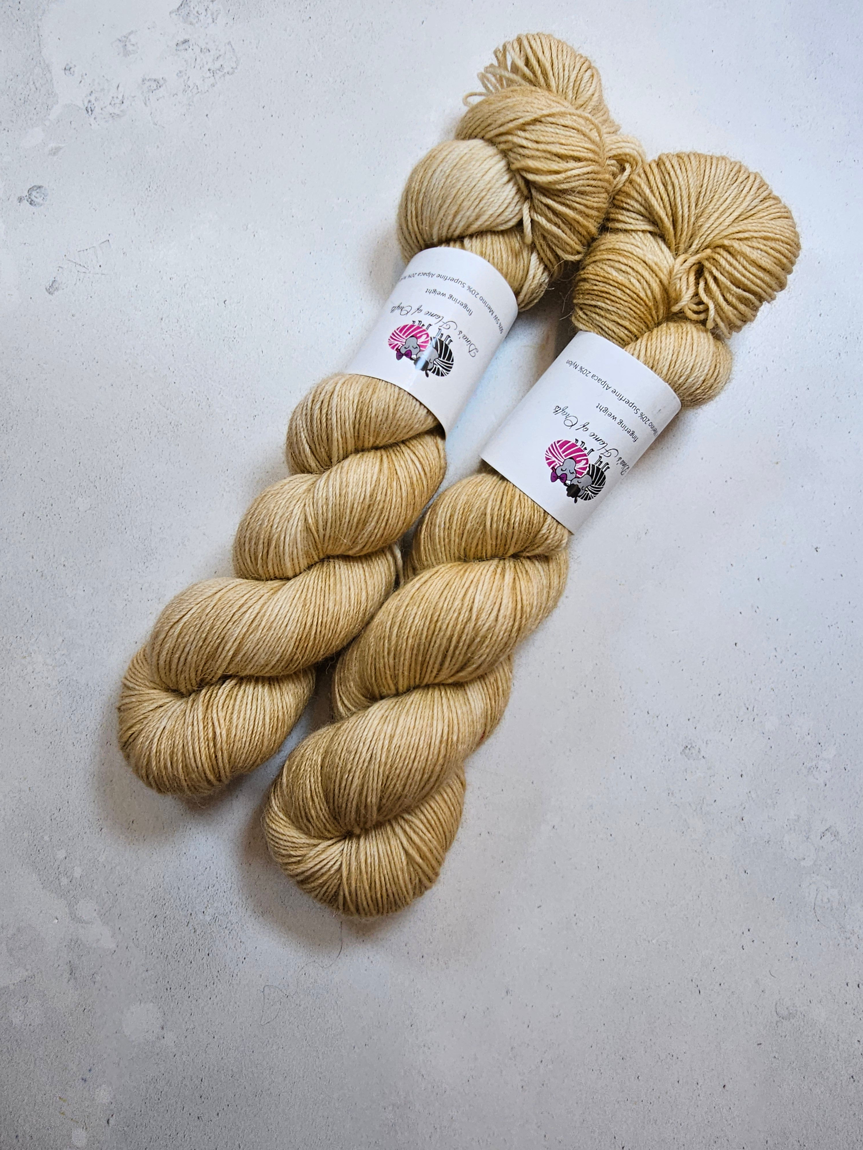 SW Merino Alpaca Nylon yarn, fingering weight, 100 g, CAMEL