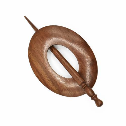 Lykke OVAL SHAWL PIN, rosewood