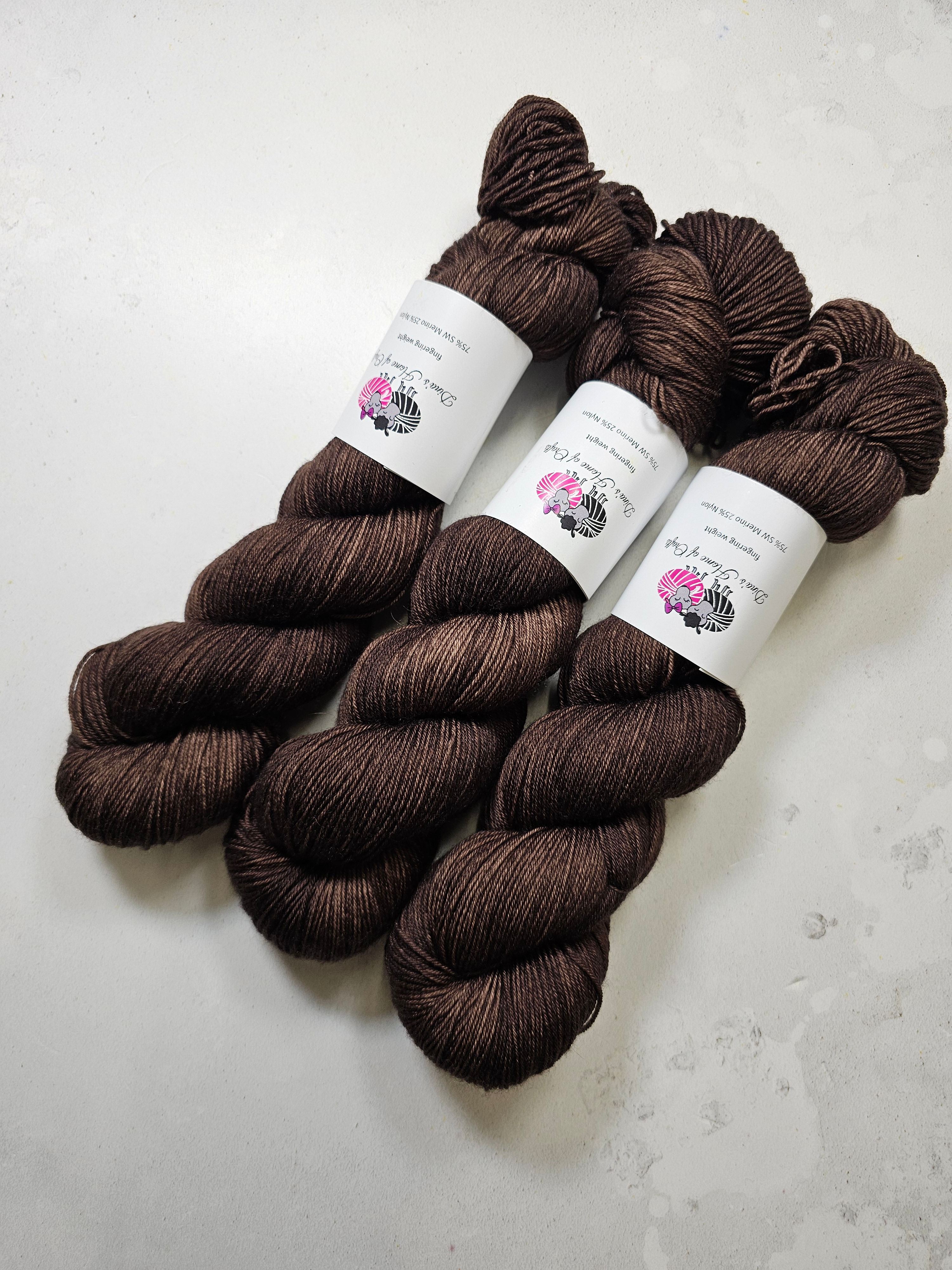 SW Merino Nylon yarn, 4-ply, Fingering weight, 100 g, TEDDY