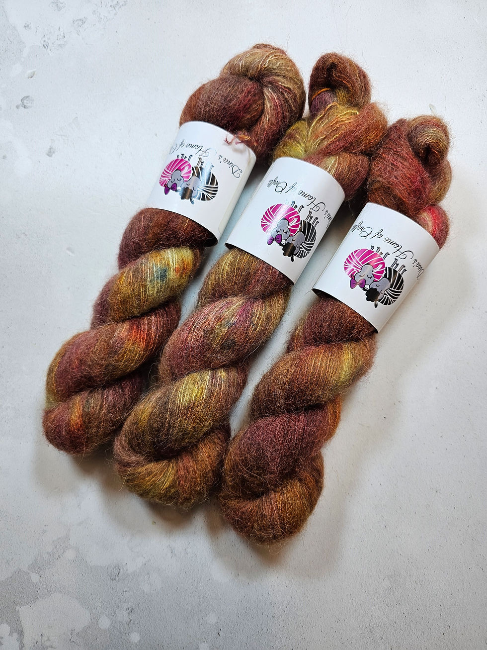 Miniature : Yak Cloud yarn, Lace weight, 50 g, AUTUMN PROMISE